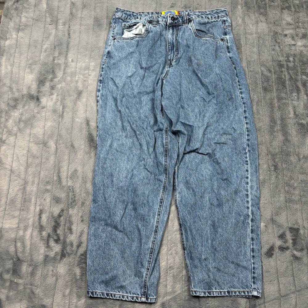 Empyre Loose Fit Skate Jeans Mens 32 Medium Wash Blue Denim Baggy Pants 11487